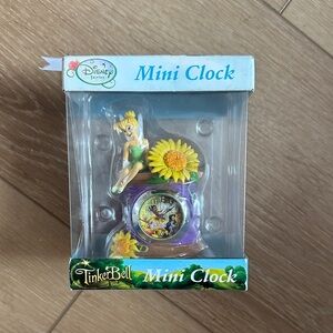 Disney Tinker Bell Purple and Yellow Mini Clock